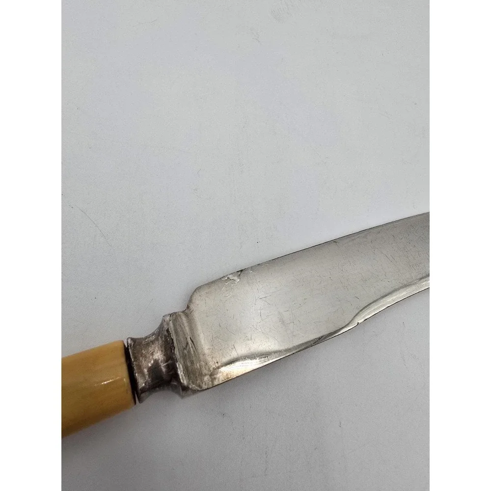 Silverplate Knives Celluloid Handles Set of 6 Vintage AS-IS Silver Plated